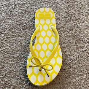 Kate spade lemon flip flops